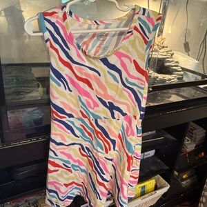 Wonder Nation Pink and Orange Graphic Tank Dress